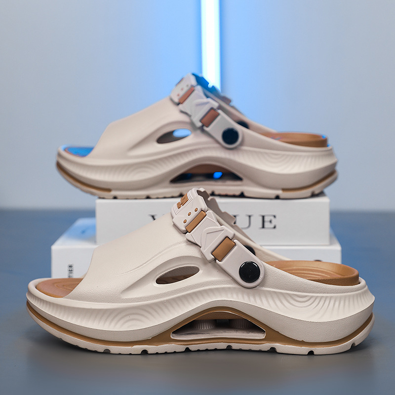 Sandali da uomo per il tempo libero, taglie grandi, nuovo stile primavera/estate, scarpe da spiaggia alla moda di alta qualità con suola spessa_voghion.com