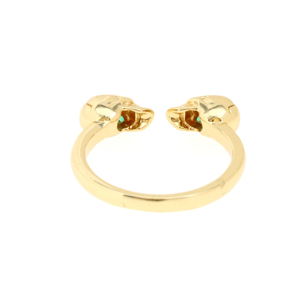 Fashion Snake Copper Inlay Zircon Rings 1 Piece