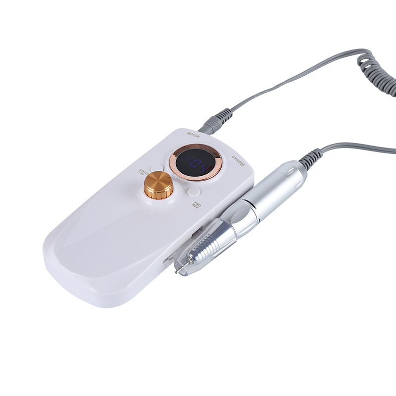 Nuevo mini LED lámpara de uñas portátil de almacenamiento eléctrico removedor de uñas pluma eléctrica pulidor de uñas