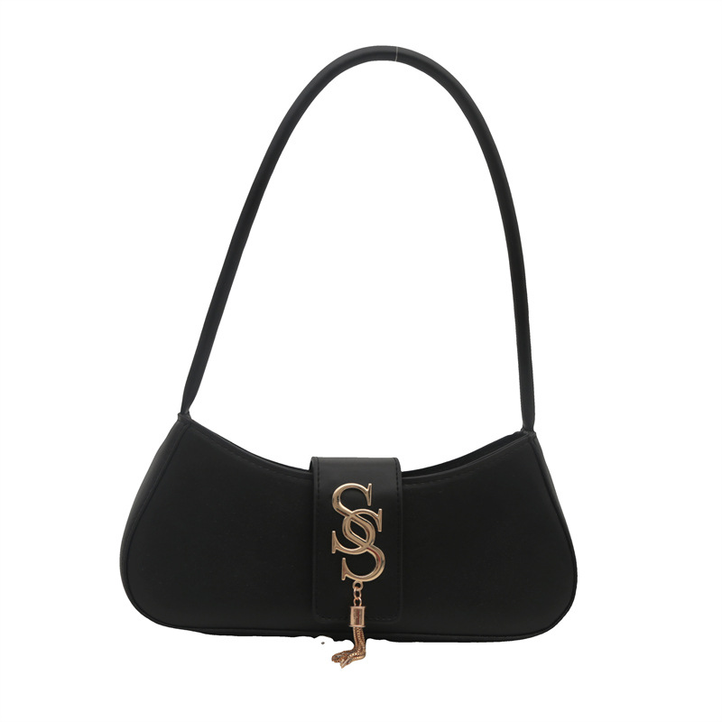 Bolsas populares de este año para mujeres 2024, nueva moda de moda, bolsas de hombro de textura extranjera, bolsas de brazo de viaje.