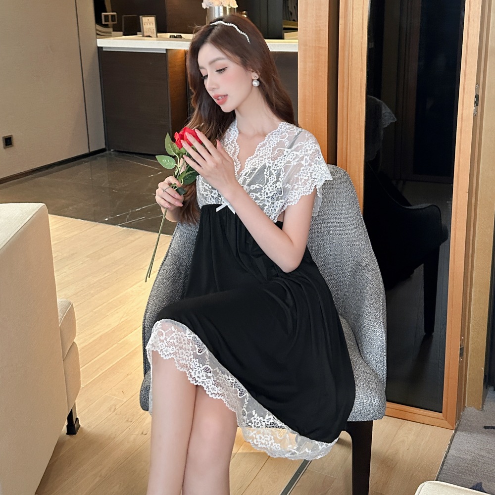 2024 pijamas de verano modelo coreano con cojín de pecho pijama de la niña cabina sexy pura ropa de hogar