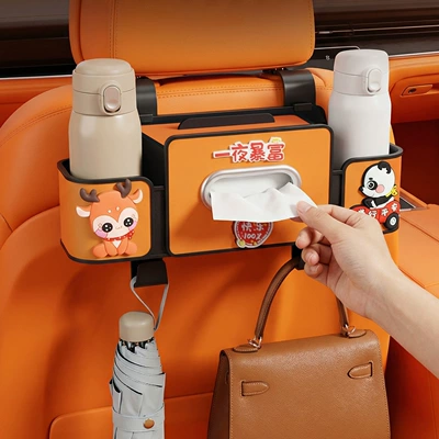 Car tissue box/set | hook organizer, car seat back
