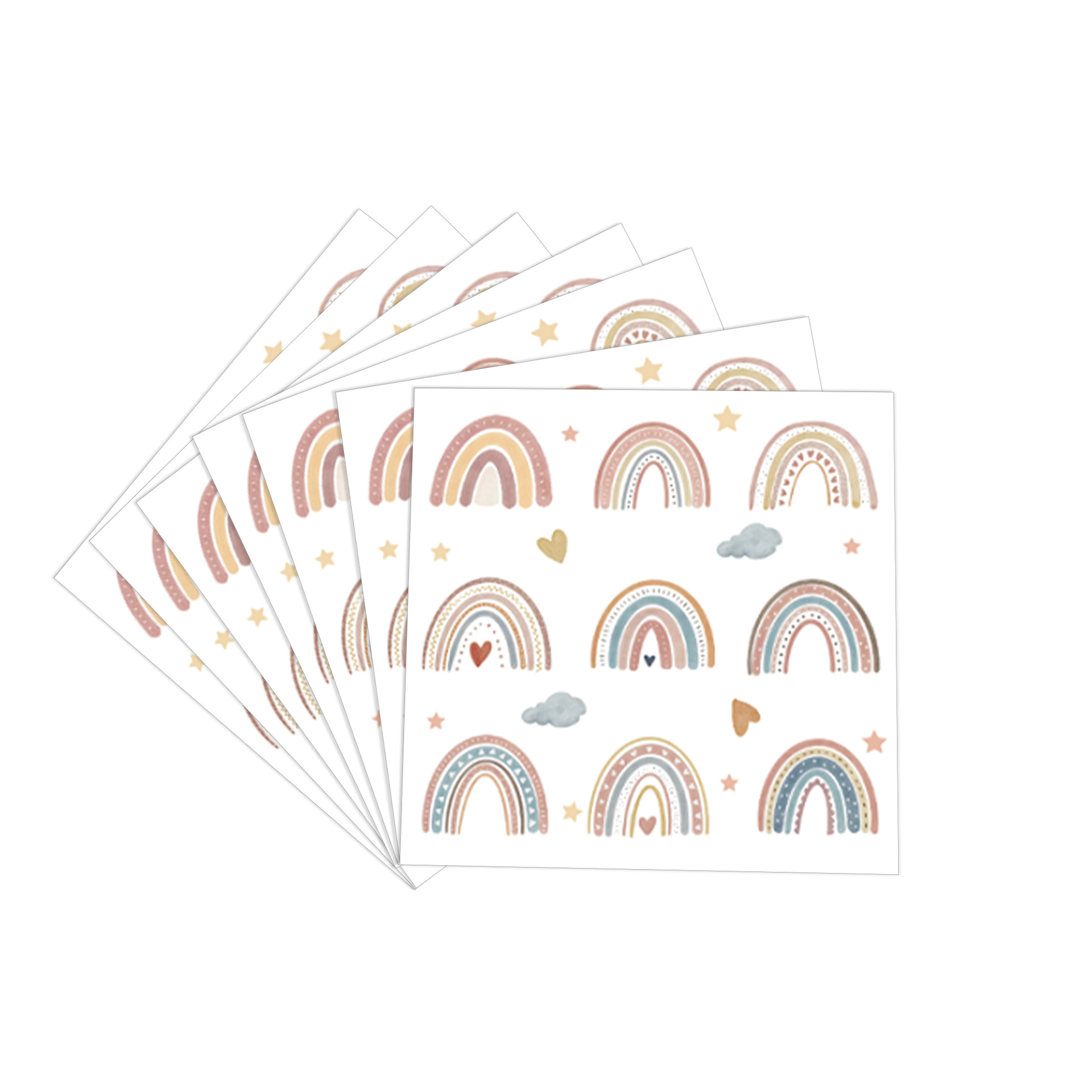 Handmade Craft Birthday Rainbow Paper Party Tableware