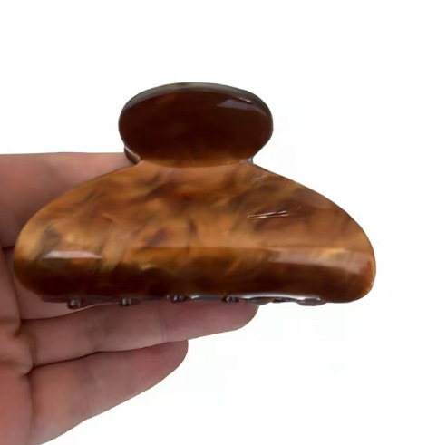 Horquilla coreana de moda Clip de agarre de tablero de patrón de agua acrílico Clip de tiburón mediano Horquilla simple Clip de cola de caballo Accesorios para el cabello
