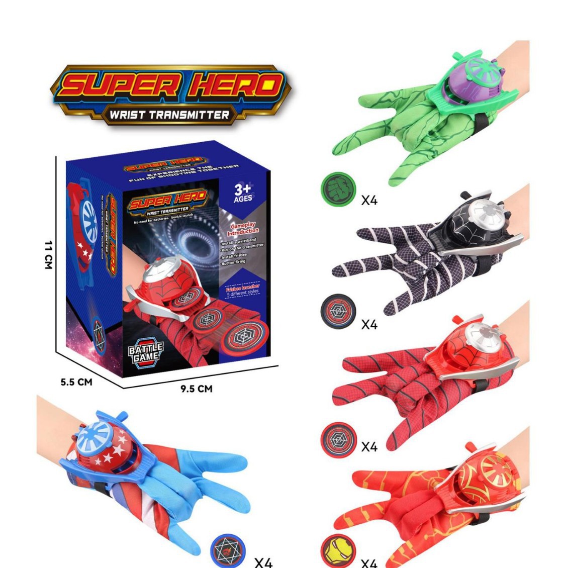 Guante lanzador de seda de araña tecnología negra lanzador de seda héroes niños niños pistola de bala suave juguetes de lanzamiento