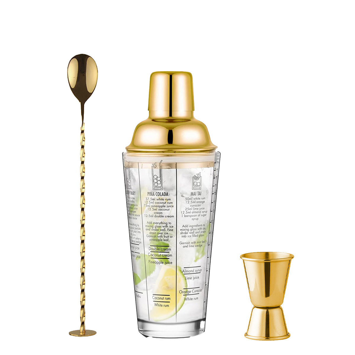 골든 셰이커 컵 3종 세트(컬러 박스)