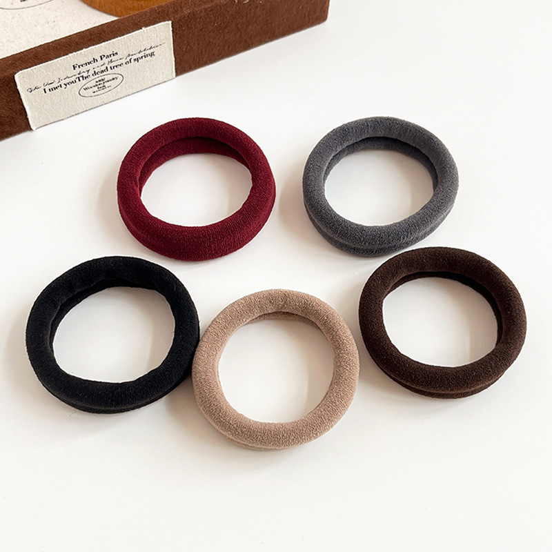 Thick High Elastic Seamless Pony Tail Head Rope Durable Hair-free Ball Hair Rope All-match Basic Towel Ring Thick High Elastic Seamless Pony Tail Head Rope Durable Hair-free Ball Hair Rope All-match Basic Towel Ring