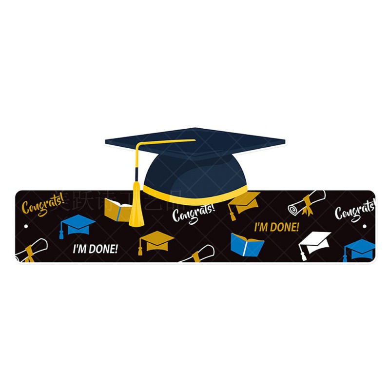 Nueva fiesta de graduación decoración sombrero de graduación decoración sombrero de papel bachillerato felicitaciones props de fotografía