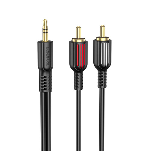 Borofone BL11 Audio 3.5 to Double Lotus RCA Audio Cable One-to-Two Mobile Phone Computer Cable