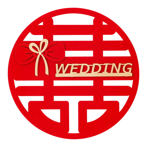Special wedding stickers with 囍 character for doors and windows, non-woven fabrics for wedding arrangements, wedding room decoration stickers, celebration supplies