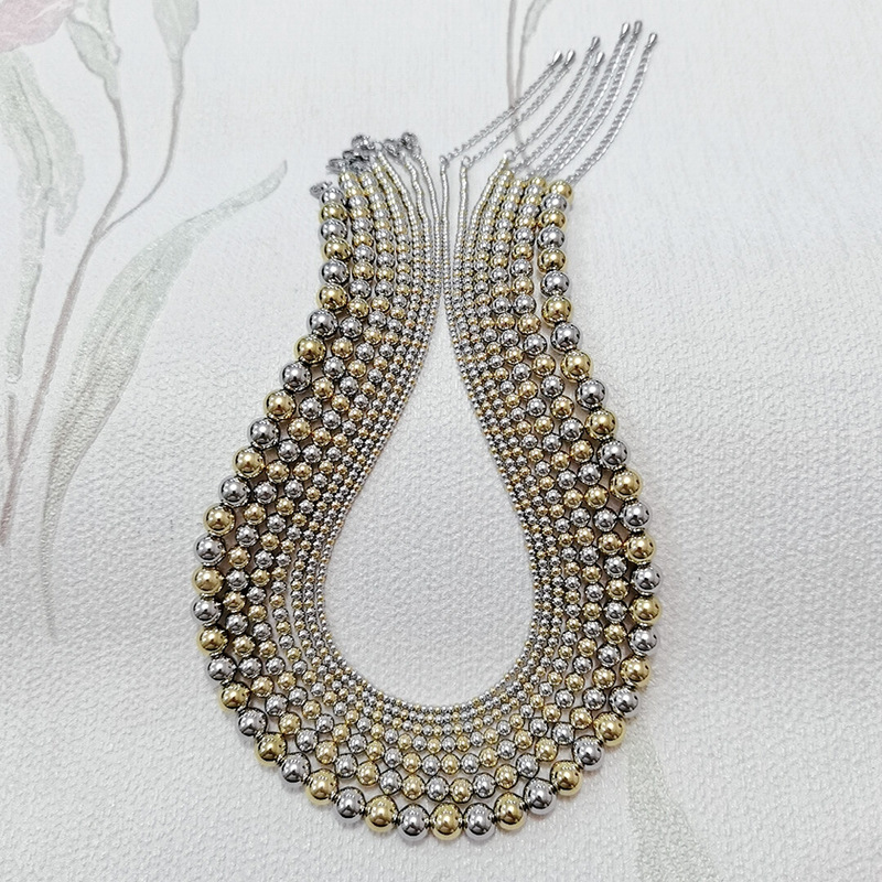 Modern Style Round Stainless Steel Necklace display picture 24