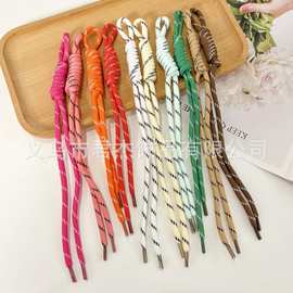 编织包包挂件螺旋结绳miu系钥匙扣网红同款彩色打结绳子挂饰配件