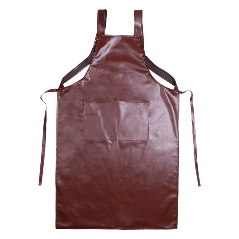 Impresión nueva moda doble correa de hombro de cuero suave delantal impermeable a prueba de aceite hogar cocina restaurante leche tienda de té guardapolvos para mujeres