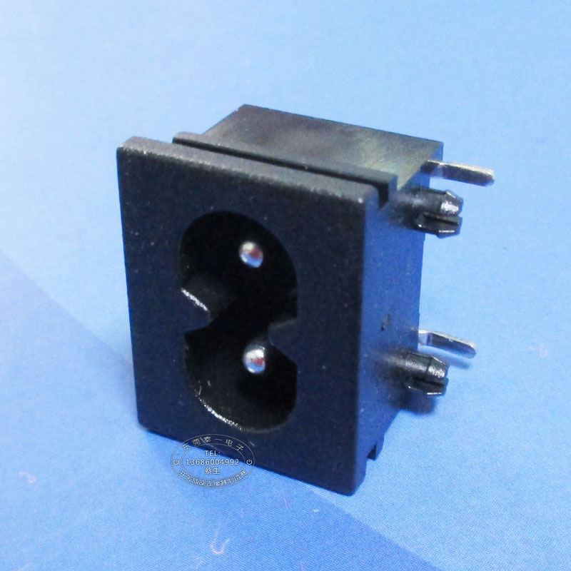 非标准尺寸22.5*17.5外型8字充电接口 桌面电源卡槽式8字插座DB-8