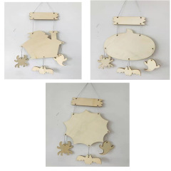 原木の挟みを合わせておもちゃを作ります。