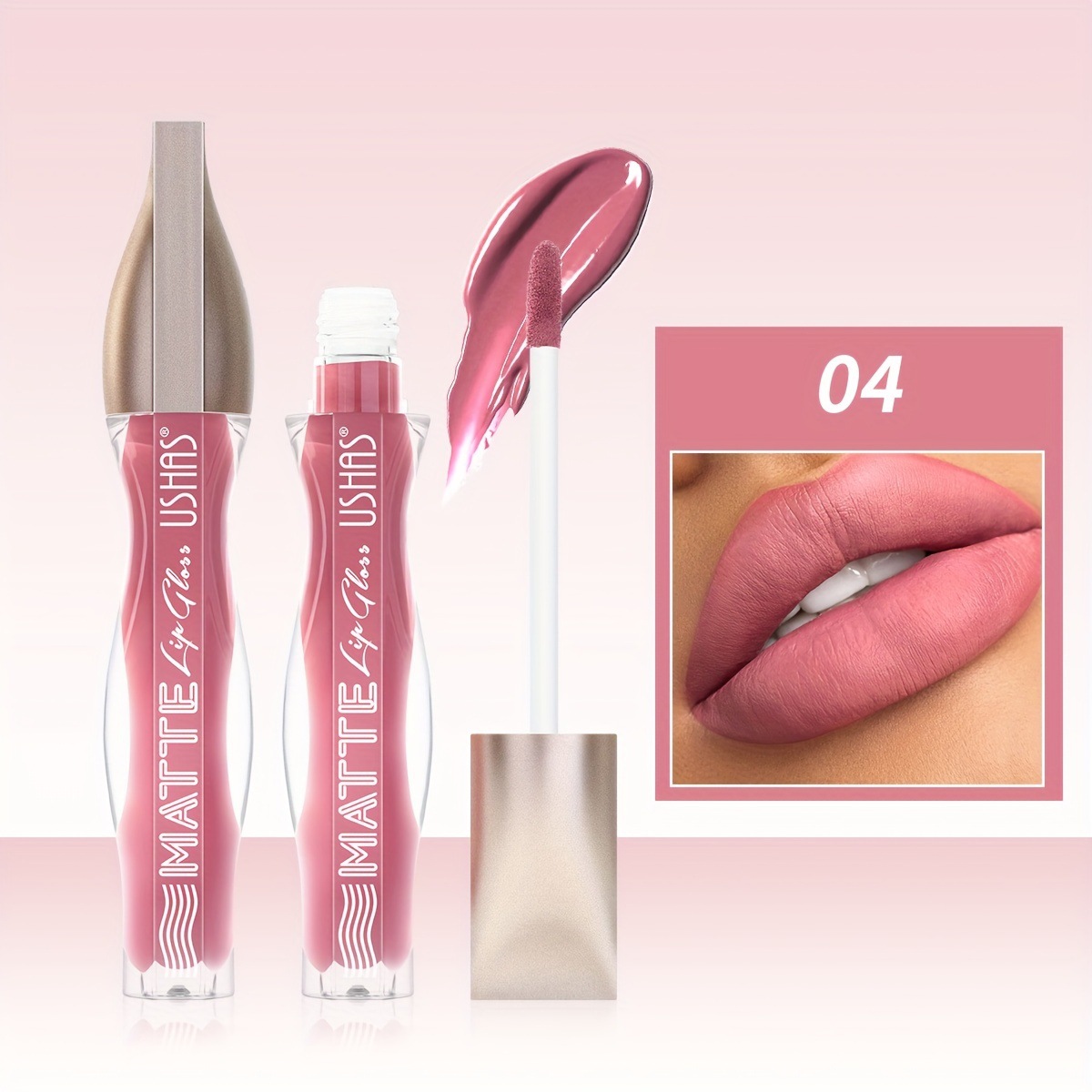 USHAS Europa y los Estados Unidos transfronterizos spot lipstick lipstick impermeable suave no pegajoso taza líquido lipstick LG2503