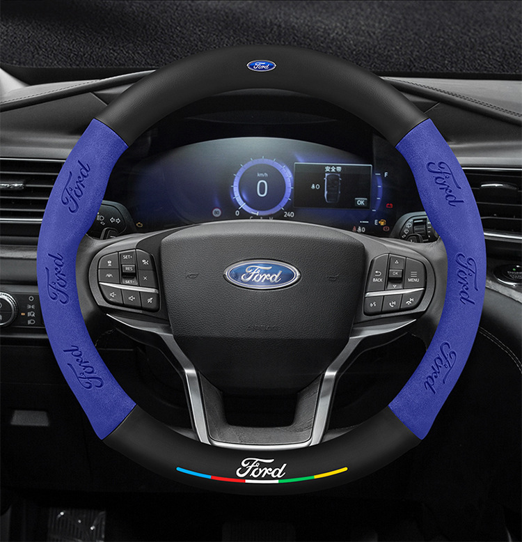 Carbon fiber steering wheel cover for new Mondeo, EVOS, Taurus, Ford Focus, and Explorer