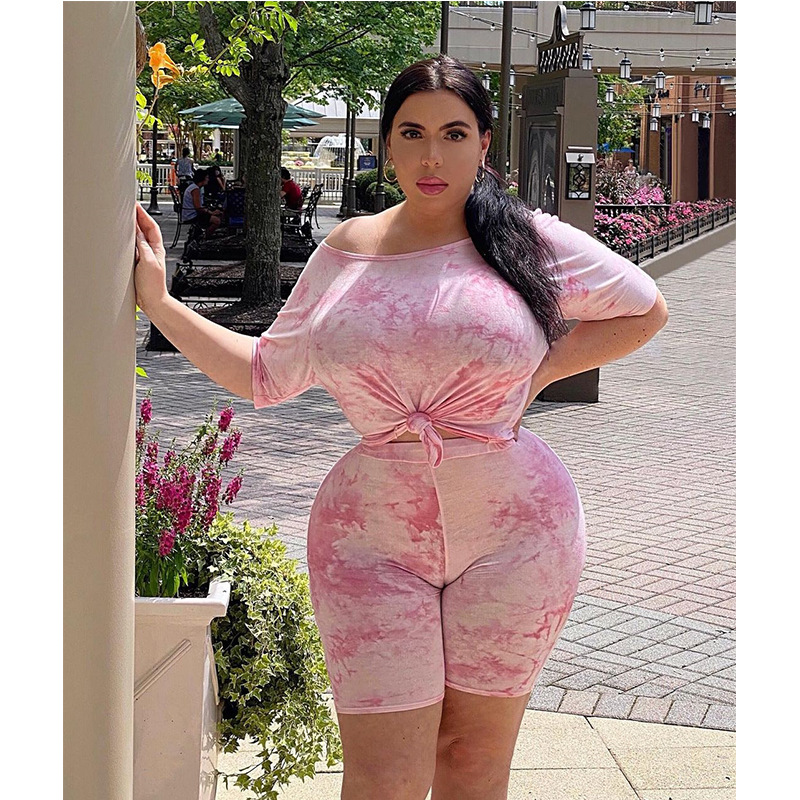 2021 summer plus size women's European a...