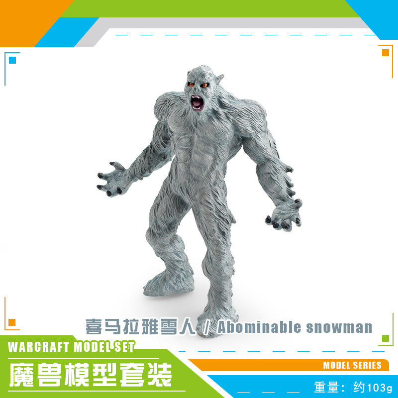 Simulación transfronteriza mitología occidental modelo de bestia marino hombre de nieve de hielo espada diente tigre monstruo hombre lobo decoración juguetes
