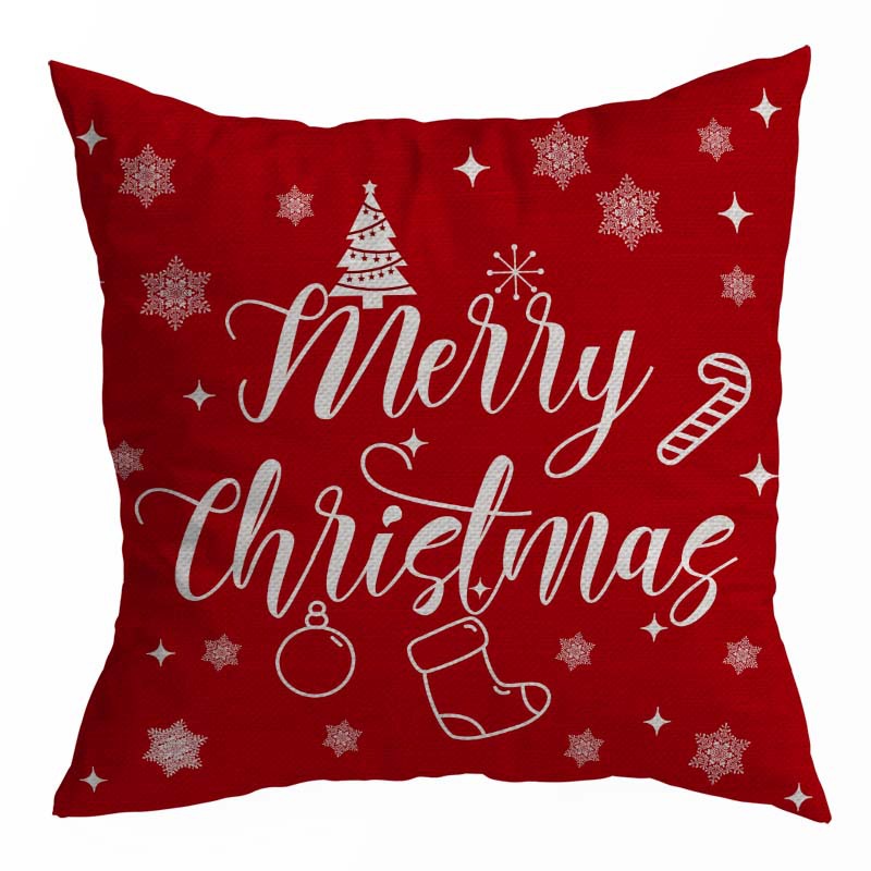 Cute Christmas Tree Linen Pillow Cases display picture 3