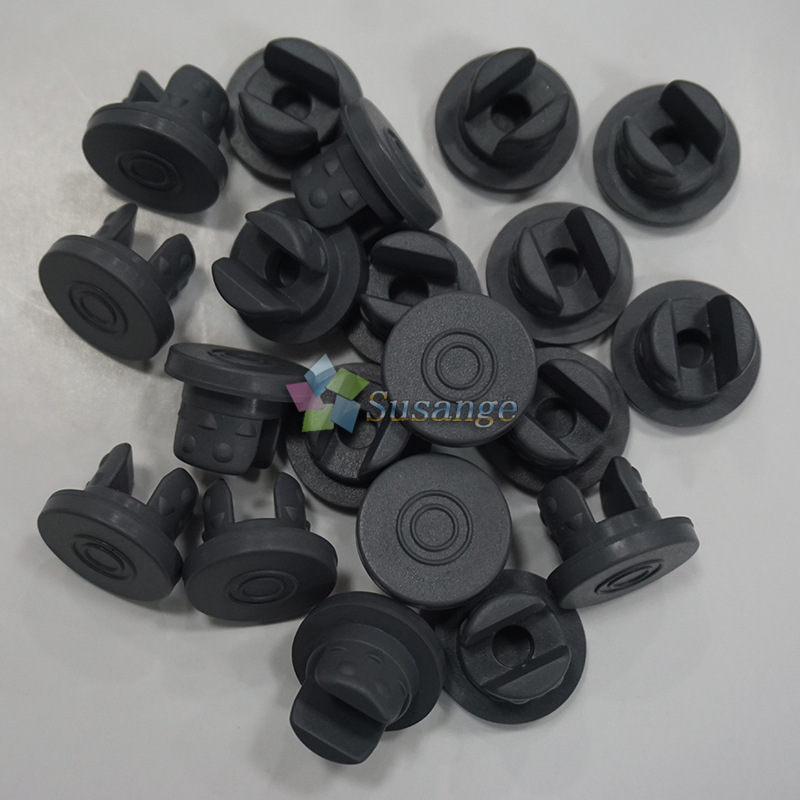 现货20口径玻璃瓶西林瓶胶塞 灰色内塞 化妆品瓶两叉分叉丁基胶塞