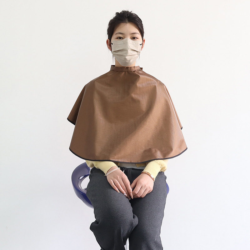 Barbero de Amazon transfronterizo, cortador de pelo, permanente y teñido, ropa de trabajo de peluquero, delantal de velcro impermeable y antiestático