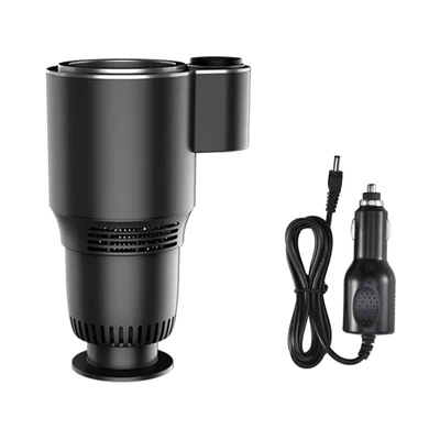 Car hot and cold cup dual-purpose fast cooling Cup 12V heating Cup for car interior intelligent household multifunctional water Cup (Soyuducular) - b-car-hot-and-cold-cup-cigarette-lighter