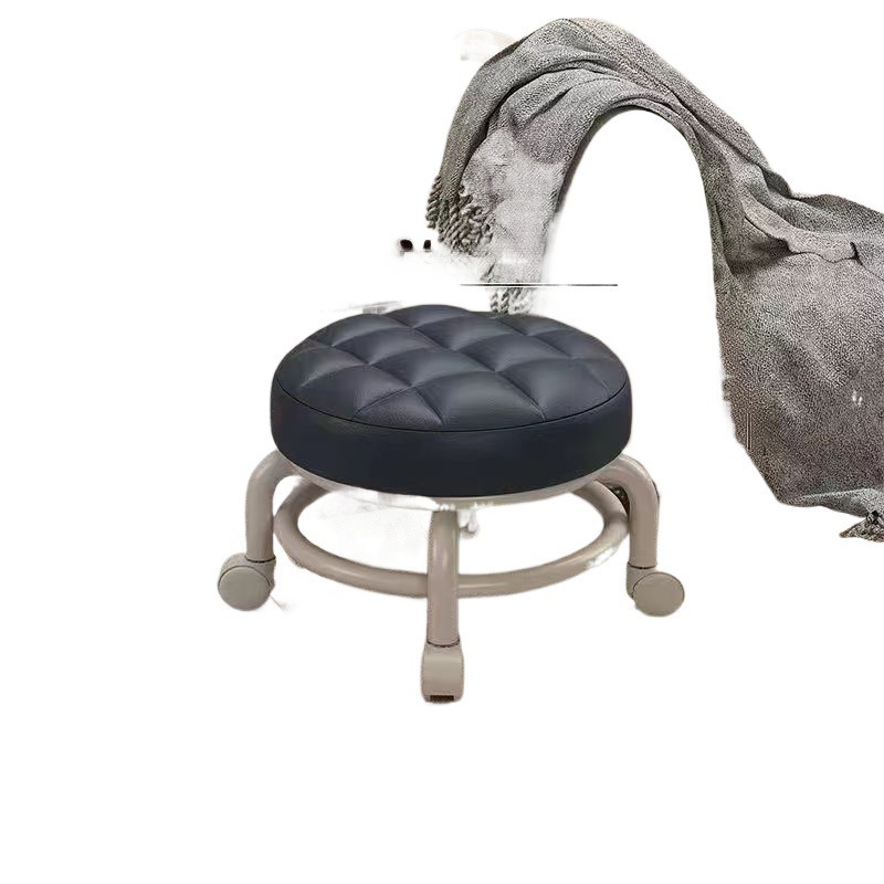 Polia pequeño taburete para el hogar con ruedas de cambio de zapatos taburete universal rueda pequeño taburete para niños pequeños con silla de limpieza de suelo para niños