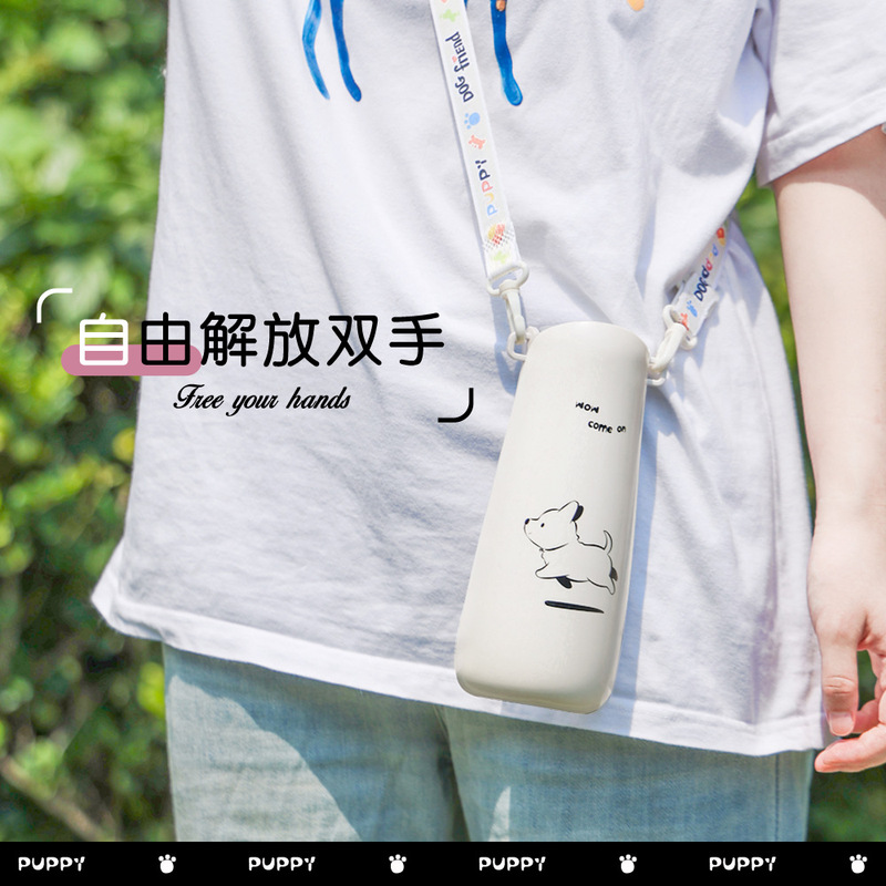 宠物外出水杯狗狗水壶便携式水杯可折叠斜跨水杯户外随行杯饮水器|undefined
