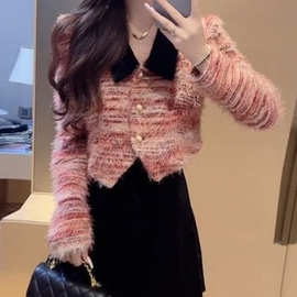 今年流行小香风女秋季新款新品感名媛气质短外套短款上衣女有吊牌