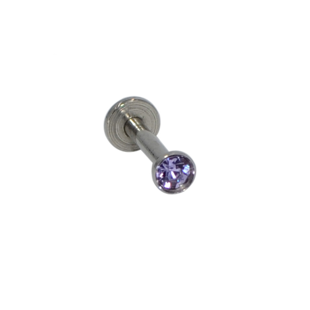 Personalized Stainless Steel Nose Piercing Stud With Rhinestone_voghion.com