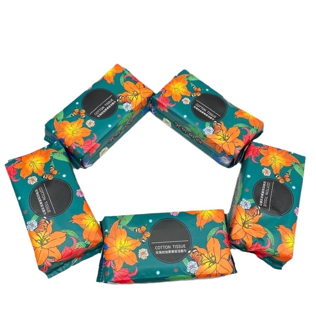 Toalla de lavado de la cara desechable toalla suave espesa toalla de limpieza de la cara tipo extracción toalla de papel doméstica seca y húmeda