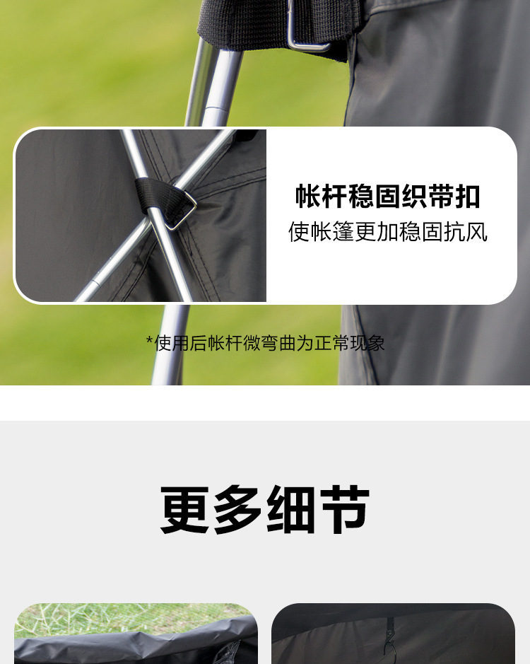Outdoor Tent Canopy Integrated Black Coating Sun Protection Automatic Quick-Open Folding Portable Camping Tent Without Sunshade