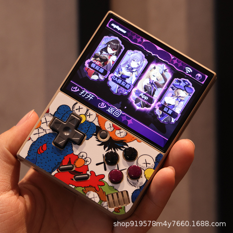 Miyoo+ Open-Source Handheld Console Sticker Small Corgi Trendy Graffiti Portable Gaming Handheld Mini Console