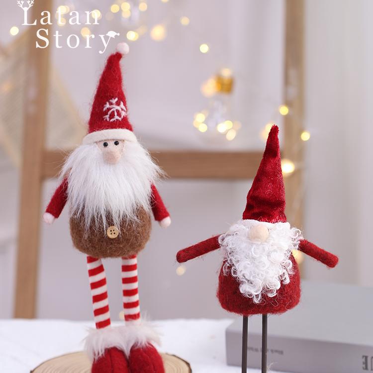 Decoraciones navideñas escenas navideñas árboles adornos vestir Santa rojo pequeño colgante Amazon al por mayor