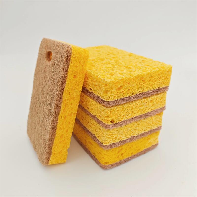 Sisal pulpa de madera de algodón estropajo de cocina absorbente antiadherente plato de aceite Toalla de trapo cepillo de esponja cepillo al por mayor Amazon