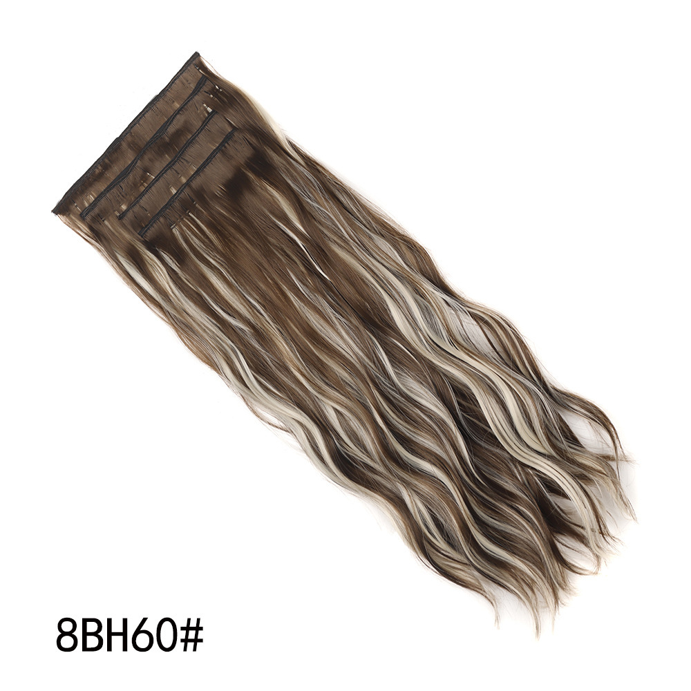 Lange Wellige Kunsthaar Extensions 4-teiliges Set Für Damen_voghion.com