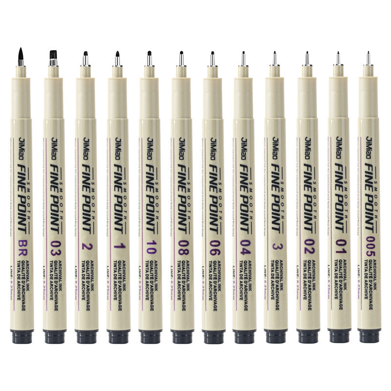 Sakura-Style Needle Pen for Art Sketching, Waterproof Outlining Pen for Students, Design Sketching, Comic Drawing, Needle Pen