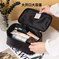 新しいポータブルブラックダイヤモンド化粧品バッグポータブル旅行化粧品バッグ大容量デスクトップ収納袋メイクアップ女性のバッグ
