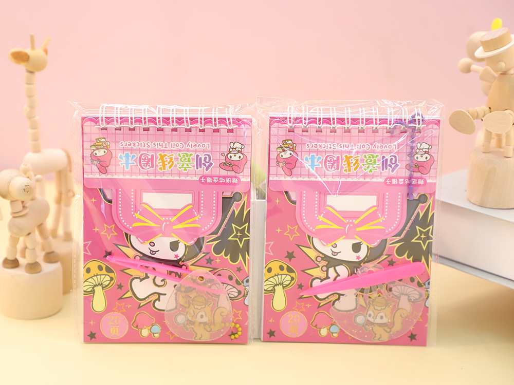 Cuaderno con espiral y pegatinas DIY, incluye cadena y pinzas – Mayorista de Yiwu