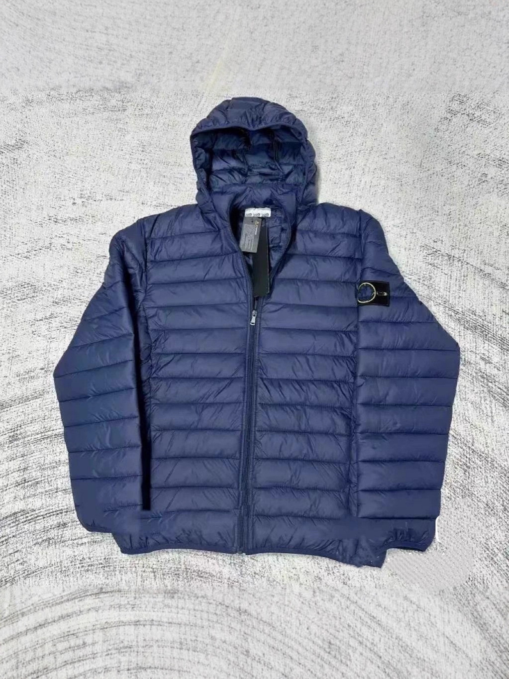 Cross-border STONE marca de moda piedra bordada clásica manga chaqueta con capuzas chaqueta con cremallera para hombres y mujeres