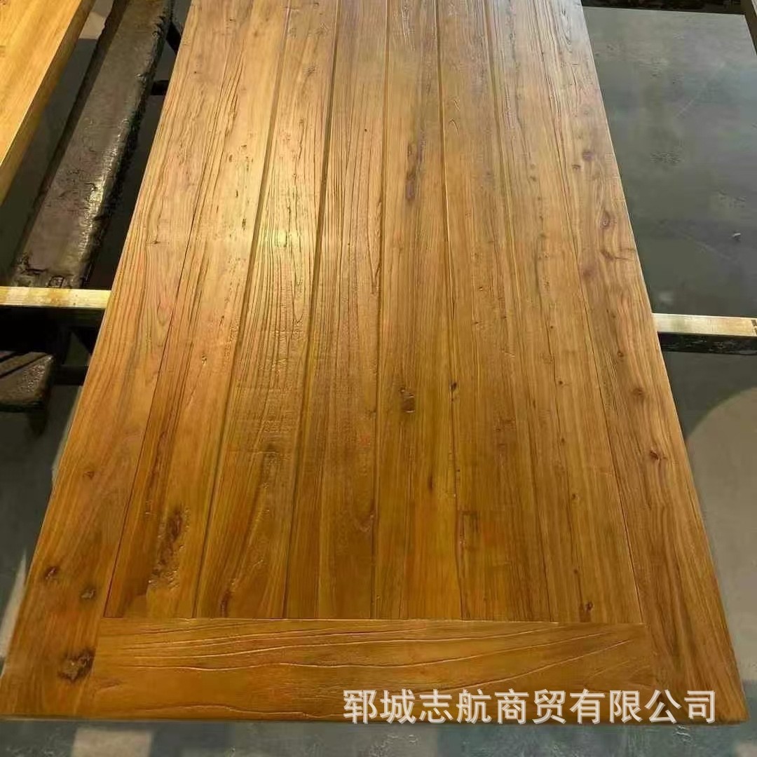 오래된 느릅나무 단단한 나무 문 중국 스타일 복고풍 구식 문 커피 밀크 티 숍 실내 단일 도어 수평 문 호텔 B&B