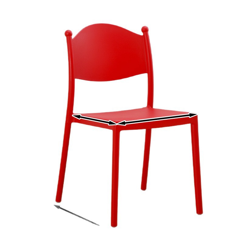 Sillas de bar al aire libre Nordic red silla de bar de plástico grueso taburetes de bar simple taburetes altos