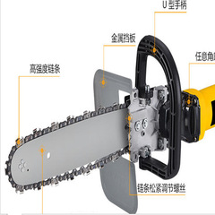 角磨機改裝電鏈鋸電鋸家用迷你鏈條鋸木工多功能伐木鋸配件支架