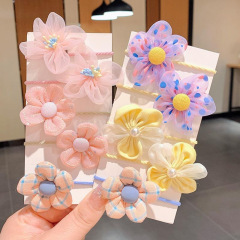 子供のかわいい花のゴムのヘアセットの赤ちゃんは髪の弾力性を傷つけません。