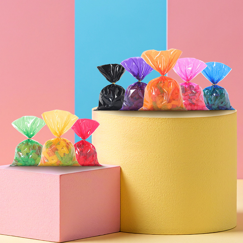 8 色の在庫卸売カラーセロハンバッグビスケット、ドライフラワー、パーティーの記念品などに適しています|undefined