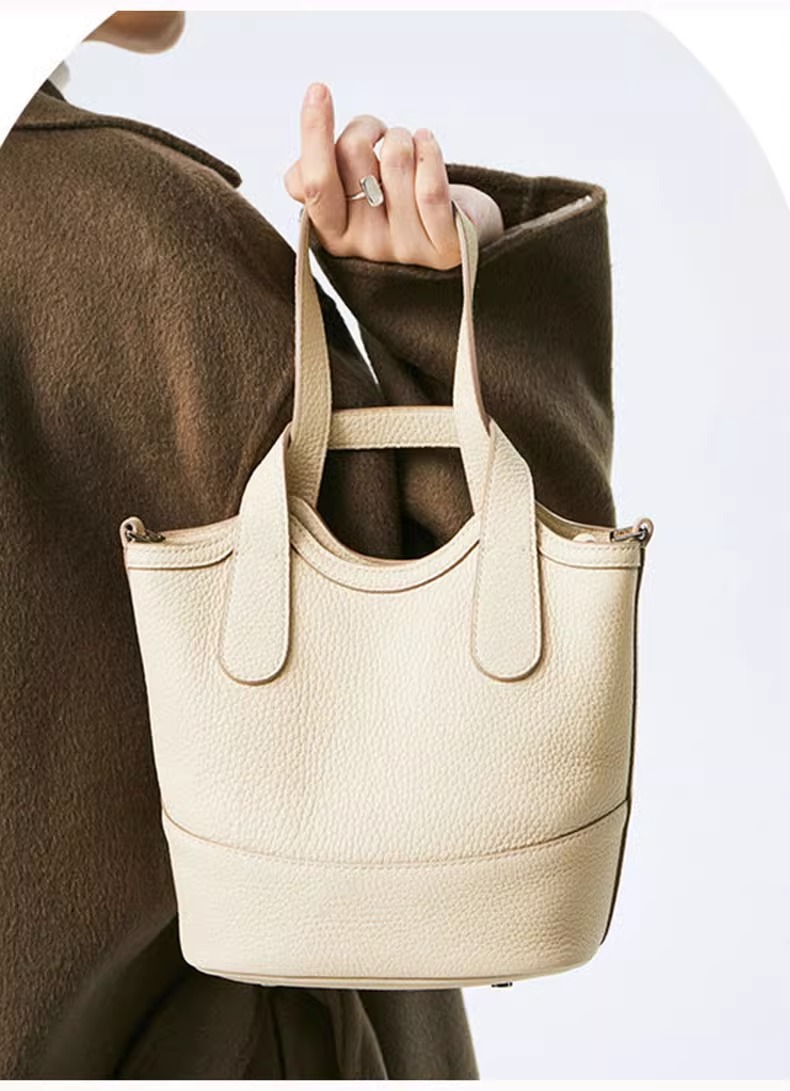 Borsa a secchiello in vera pelle blu pendente NINA/Enya dello stesso stile di Zhu Zhu 2024, borsa a tracolla con tracolla singola_voghion.com