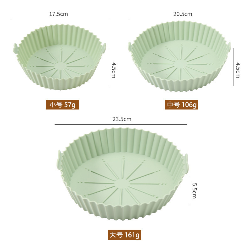 Transfronterizo nuevo aire freidora plato de parrilla, aire freidora de silicona olla, aire freidora de parrilla