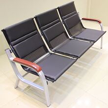 办公沙发铁架办公室排椅三人位茶几组合简约商务会客接待出租屋厂