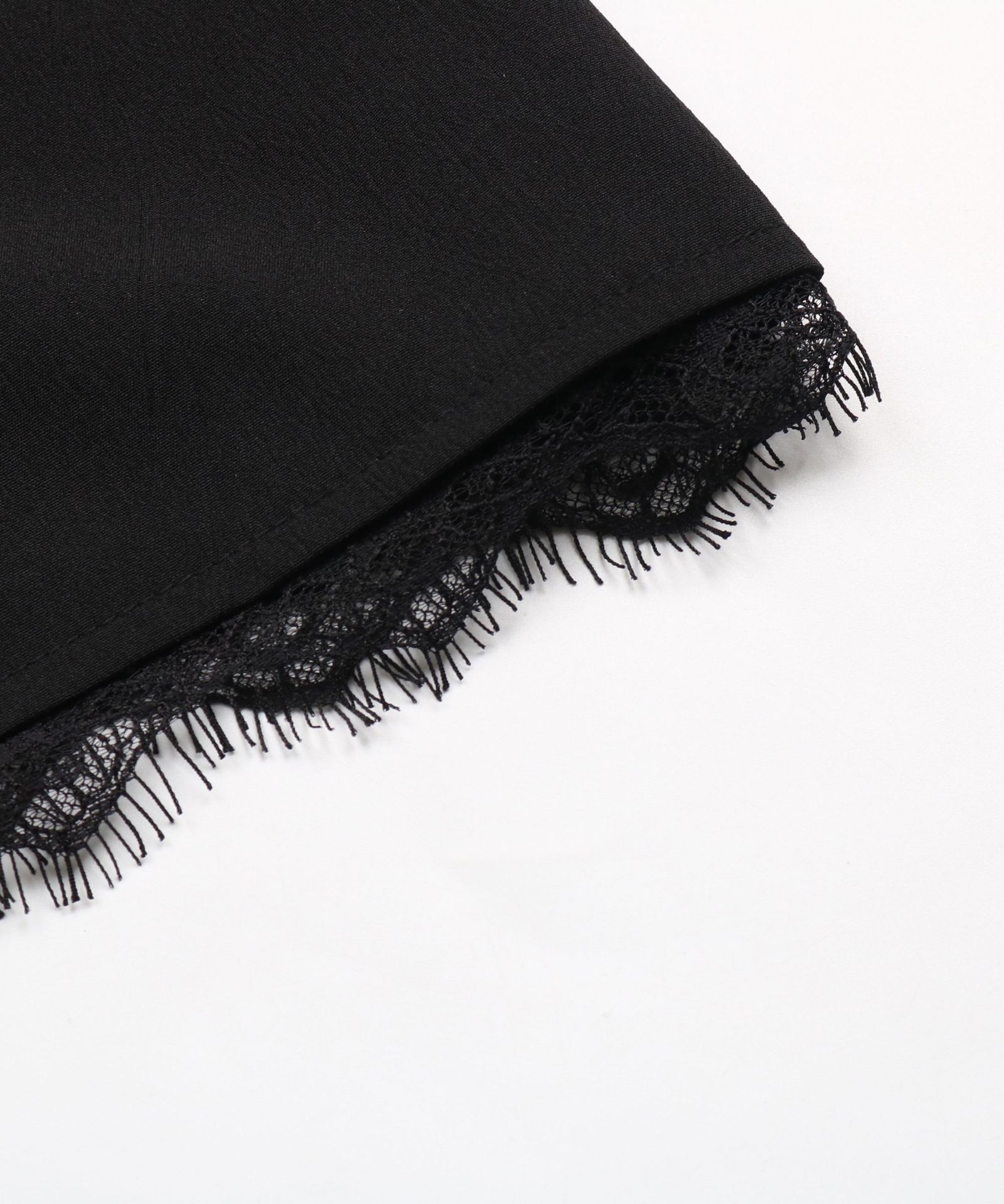 Pantaloni larghi Pantaloncini larghi a gamba larga a vita alta da donna casual con lacci_voghion.com